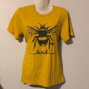 Kind Bee Graphic Tee in Mustard Yellow